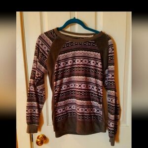 Cozy striped pajama sweater top